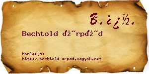Bechtold Árpád névjegykártya